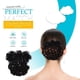 thumbnail image 3 of 2pcs Women Hair Bun Covers Flower Hair Net Clips Hair Accessories for Stewardess Nurse, 3 of 3