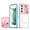 Pink cyan, variant on Compatible with Samsung Galaxy S23 Plus Case Shockproof, Samsung S23 Plus Phone Case Silicone with Slide Camera Lens Protector Galaxy S23 Plus Case Transparent Protective Cases for Women (Pink Cyan)
