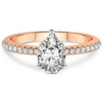 thumbnail image 3 of 3 Carat IGI Certified Pear Shape Lab Grown Diamond Engagement Ring | 14K Rose Gold | Etienne Secret Halo Lab Diamond Ring | FG-VS1-VS2 Quality Friendly Diamonds, 3 of 5