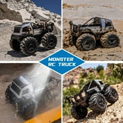 AUOSHI 1:16 Amphibious Remote Control Car Building Blocks DIY Waterproof RC Truck RC Car Toys Gifts for Kids Adults