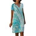 thumbnail image 1 of Pompotops Mode Femmes Casual Été Couleur Unie Manches Courtes Col Rond Tops Blouse, 1 of 8