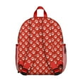 thumbnail image 4 of Geometric Dog Pattern Student Backpack – Playful Puppy Paw Print with Bone and Tail Cartoon Design, Artistic Watercolor Style for School, 4 of 4