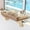 Natural Color Wood with Brown Bed, variant on PETGLE Cat Perch for Window Sill with Bolster - Orthopedic Hammock Design with Premium Hardwood & Robust Metal Frame - Cat Window Seat for Large Cats and Kittens - Dark Stained Wood Brown Bed, 24''W