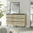 thumbnail image 7 of Canddidliike 6 Drawer Dresser Cabinet, Long Nightstand with Drawers and Lockers, Cottage Solid Wood Dresser TV Stand, Modern Dresser with 6 Drawers for Indoor as Bedroom, Brown, 7 of 7