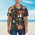 thumbnail image 4 of Easygdp Mushroom With Snails Men's Hawaiian Shirts Print Lapel Short Sleeve for Beach, vacation, party, casual occasions - Large, 4 of 9