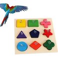 thumbnail image 4 of Rompecabezas de 9 piezas para pájaros, juguete educativo para loros, bloques de madera para alimentar pájaros, hámster, jerbo, periquito, loro, agapornis (color aleatorio), 4 of 5