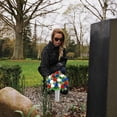thumbnail image 6 of Artificial Flowers for christmas Artificial Memorial Flowers Outdoor Decorations Realistic Roses Patriotic Cemetery Flowers for 4th of July Independence Day Decor Home, 6 of 9