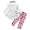 White, variant on kmaduk Toddler Baby Girl Valentine's Day Outfit Long Sleeve Elephant Heart T-Shirt Top Bell Bottom Pants Headband Set