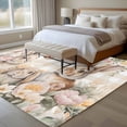thumbnail image 4 of Watercolor Easter Area Rugs 5'x8', Small Throw Rugs for Classroom Bedroom, Cute Rabbits Flowers Butterfly Orange Plaid Indoor Outdoor Rug Non-Slip Low Pile Carpet Runner Reversible Floor Mats, 4 of 8