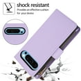 thumbnail image 6 of Dteck for Google Pixel 9 Pro XL Case, Crossbody Shoulder Strap RFID Blocking Shockproof Magnetic Closure Flip Stand Card Slot Wallet Zipper Lanyard Phone Case Cover, Purple, 6 of 10