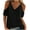 Black, variant on LEAVINGSUO Womens Tops Clearance, Plus Size Womens Clothes Women Summer Sexy T- Shirt Cold Shoulder Pullover Blouse V-Neck Short Sleeve Solid Tops