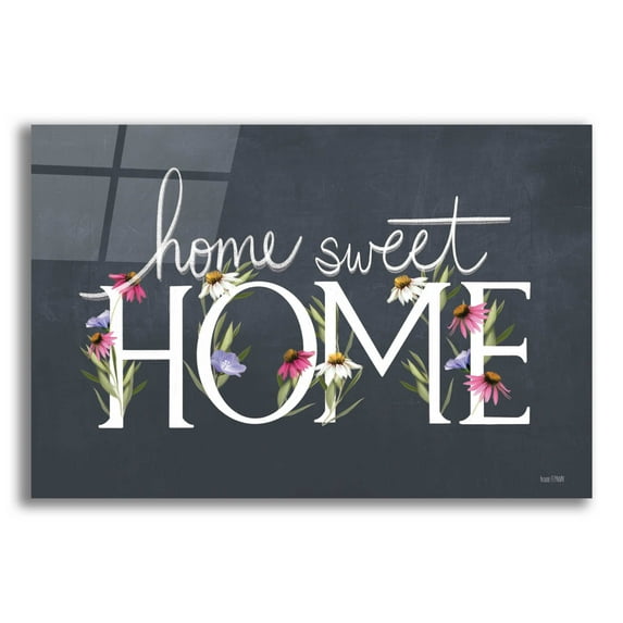 Epic Art 'Home Sweet Home' by House Fenway, Acrylic Glass Wall Art, 24"x16"