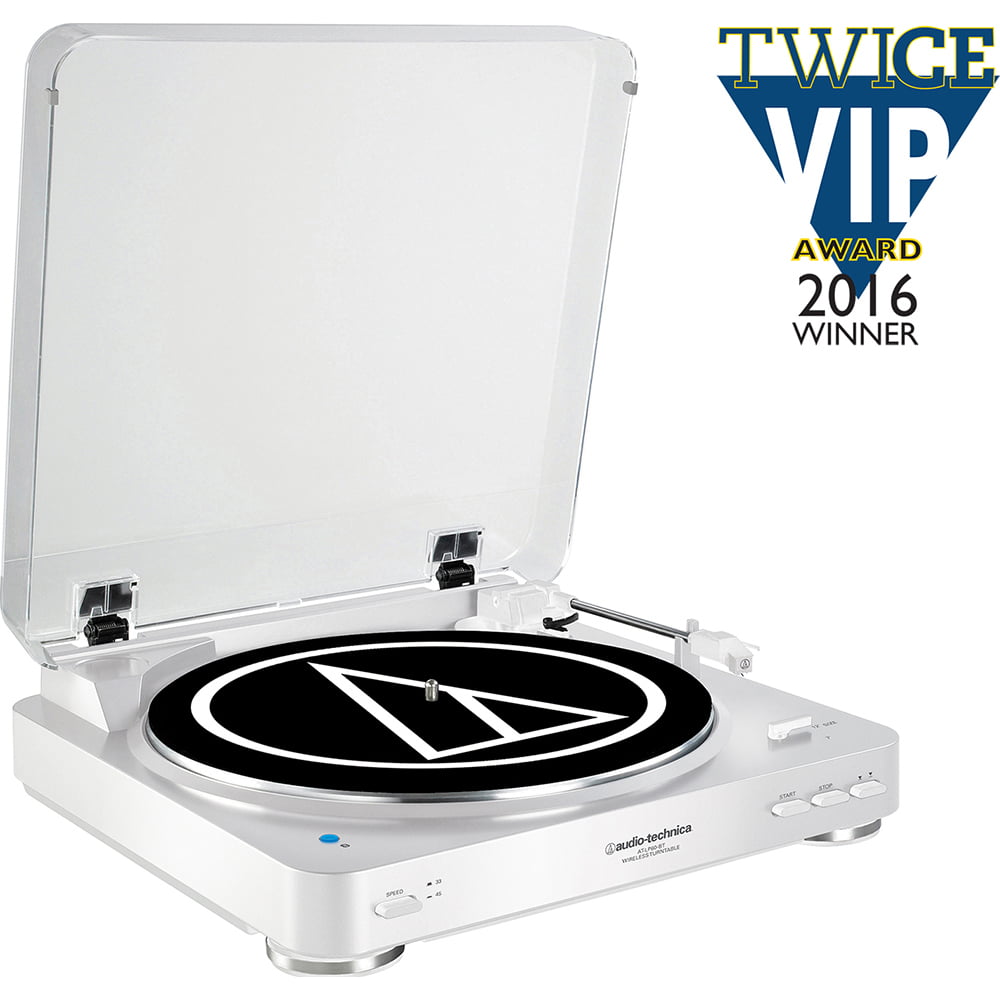 Audio Technica Fully Automatic Stereo Record Player Bluetooth Turntable,  White