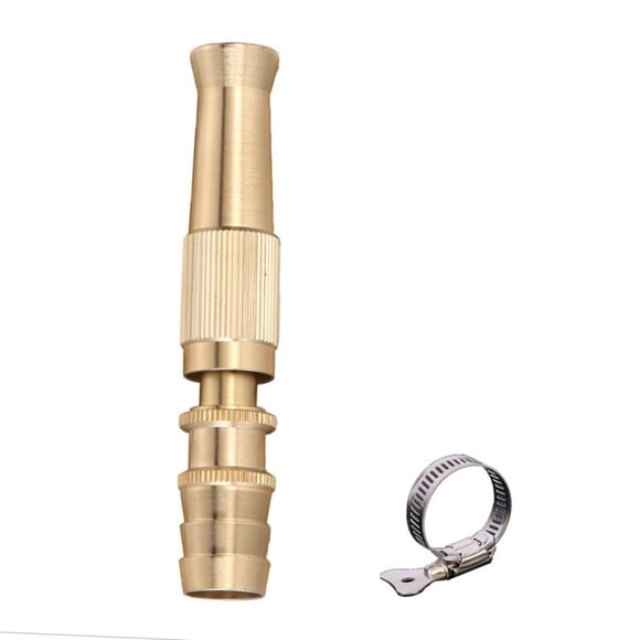 C Brass Water Spray Nozzle High Pressure Garden Hose Connector For Car Washing Plant Watering Outdoor Cleaning Durable Copper Material Spray Distance 10-20M Size 3.27 X 0.83 Inches 0.084 L