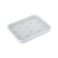 thumbnail image 2 of Bandeja de plástico de doble capa para frutas, ideal para el hogar, para tazas de agua y té, rectangular antideslizante, con diseño de drenaje, plegable y portátil, de plástico de dos, 2 of 6