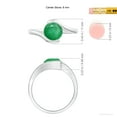 thumbnail image 6 of ANGARA Natural Semi Bezel-Set Solitaire 1.75 ct Emerald Bypass Engagement Ring in 14K White Gold for Women (Size-8mm) | May Birthstone, Anniversary, Jewelry Gift for Women | Natural Emerald Ring, 6 of 10