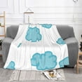 thumbnail image 2 of Dream Sky Blue Clouds Throw Blanket, Super Soft Anti-Pilling Flannel Bed Blankets, 50"x40", 2 of 8