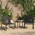 thumbnail image 5 of edx 3-Piece Textilene Outdoor Patio Set, Coffee Table & 2 Chairs, Black, 5 of 10