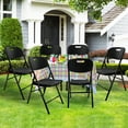 thumbnail image 3 of aoole 6 Pack Folding Chair, 700 lb Weight Capacity,Indoor/Outdoor Heavy Duty Foldable Chairs for Restaurants, Kitchens, Picnics, Races, Parties & Weddings. (6, Black), 3 of 6