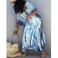 thumbnail image 4 of Robe de Plage Imprimée pour Femmes à Manches Courtes Grande Taille, 4 of 5