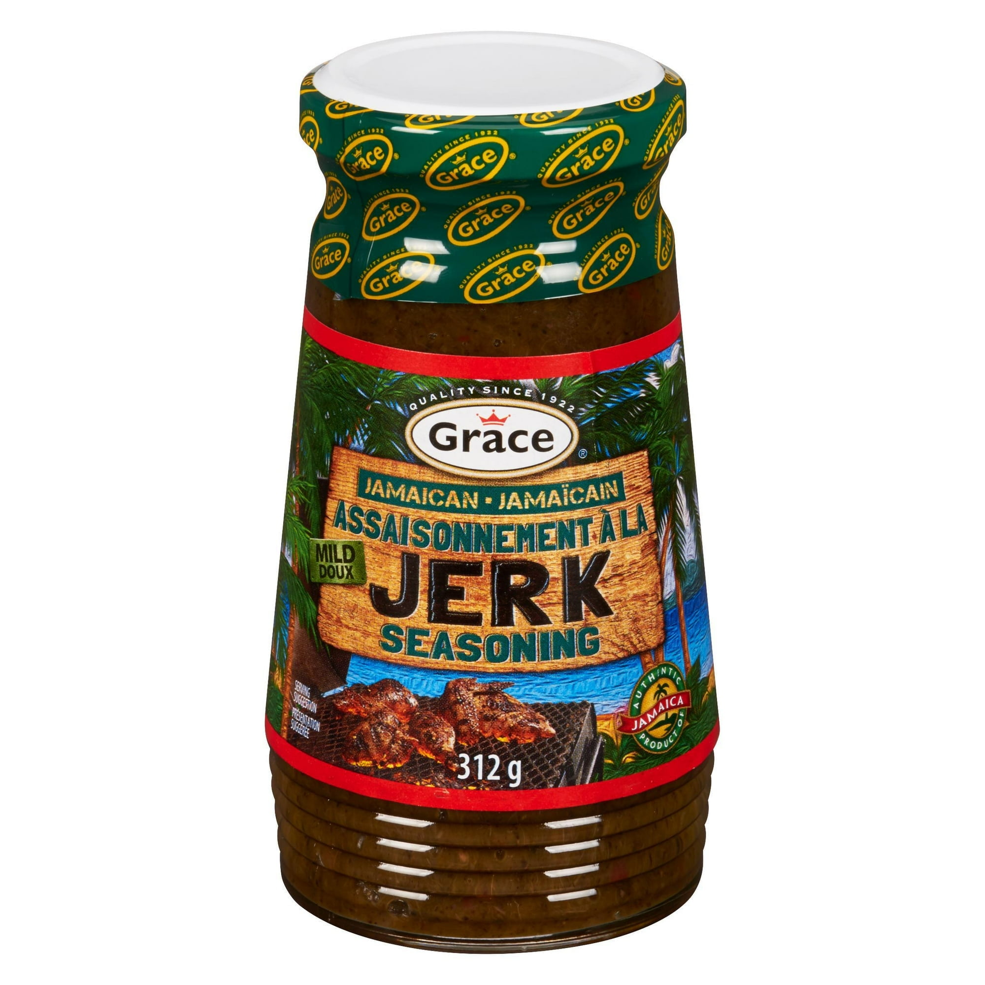 Grace Mild Jerk Seasoning, 312g Bottle