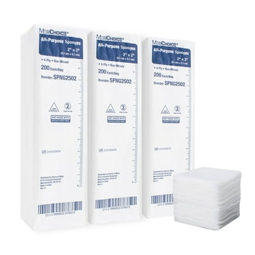 Gauze Pads 2x2, 4-Ply Non Woven, Non Sterile Dental Gauze 600 Pieces All Purpose Sponges, Lint Resistant