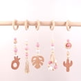 thumbnail image 1 of Colgante de joyería con borlas, colgante de estante de fitness para niños, colgante de cinco piezas de material de hilo de algodón y madera, 1 of 5