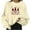 Beige, variant on IROINNID Women's Long Sleeve Sweatshirt Round Neck Mid-Length Leisure Christmas Print Pullover Sweater, Black