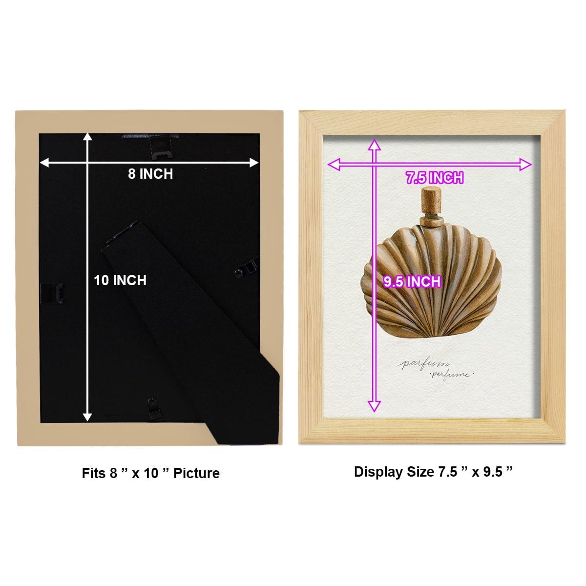 Gilded Toiletries II - Framed Print w/glass - Natural Wood
