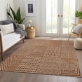 thumbnail image 6 of HomeRoots 678099 8 x 10 ft. Rust & Ivory Geometric Transitional Washable Machine Made Rectangle Area Rug with UV Protection, 6 of 9