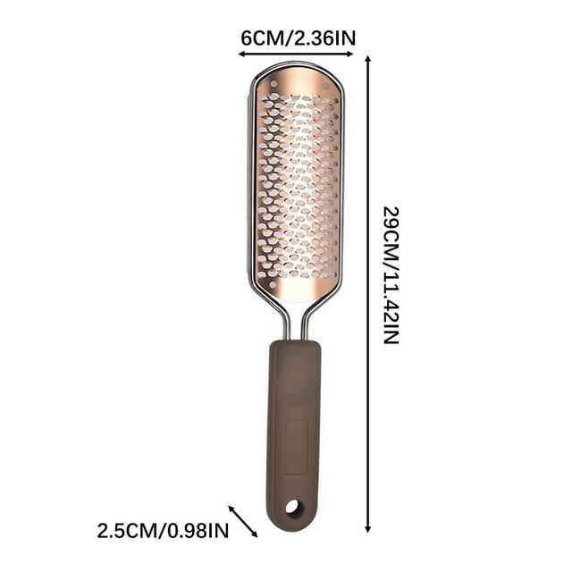 Raspador de pies de acero inoxidable, cuchillo de cuero, herramienta de masaje de pies, herramienta de pedicura para piel muerta, limas A