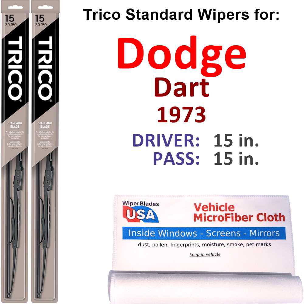 1973 Dodge Dart Swinger Wiper Blades (Set of 2) pic