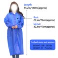 thumbnail image 5 of MAXFAVOR Blue Unisex EVA Raincoats Adult Rain Coat Rainwear Poncho Hiking Camping Thickest, 5 of 8
