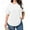 Blouses-White, variant on Gamivast Womens Plus Size Tops Short Sleeve Knit Tunic Shirts Loose Crew Neck Drop Shoulder Casual Blouse Comfy Curved Hem Solid Color Sweatshirts