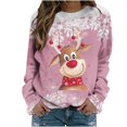 thumbnail image 1 of Sudaderas de Cuello Redondo de Navidad Para Mujer Moda Casual Manga Larga Estampado Tops Blusa Odeerbi ODB191265, 1 of 6