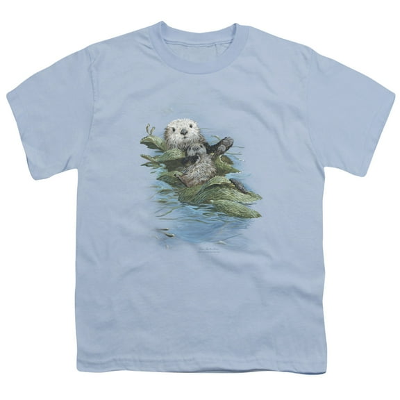 Wildlife - Kelp Cradle Otters - Youth Short Sleeve Shirt - X-Large