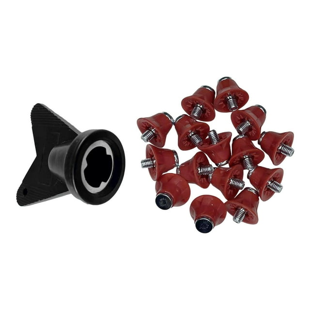 12 Uds Clavos para zapatos de fútbol Sharpla tacos para botas de fútbol profesionales M5 Rojo