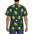 thumbnail image 3 of Bixox Men's Avocado in Space Printed Short Sleeve Skinny Athletic T-Shirt, 3 of 6
