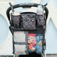 thumbnail image 4 of Disney Baby by J.L. Childress Cups N' Cargo Stroller Caddy Organizer with Cup Holder - Stroller Accessory with Mesh Storage - Mickey Mouse Black, 4 of 7