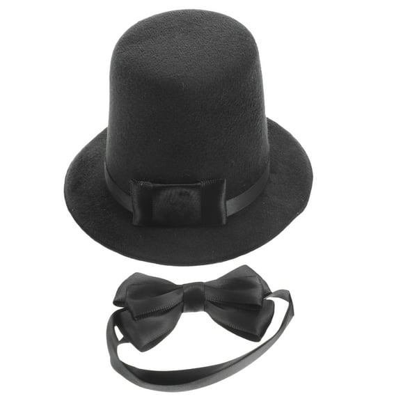 LULULION 1Set Stylish Black Pet Dog Hat with Adjustable Strap Perfect for Party Cosplay