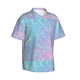 thumbnail image 2 of Daiia Fantasy Gradient Hawaiian Shirt for Men Gentle Cotton Regular Short Sleeve Casual-X-Large, 2 of 9