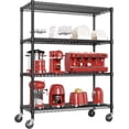 thumbnail image 1 of M MZG Estantería de Garaje Estantes Anchos de Almacenamiento 4 Niveles Estantes de Metal 3200 LBS Estante de Utilidad Ajustable de Alta Resistencia Negro 23.6" D x 53.1" W x 73.6" H, 1 of 8