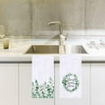thumbnail image 5 of Watercolor Eucalyptus Leaves Home Sweet Home Kitchen Dish Towel 18 x 26 Inch, Summer Greenery Tea Towels Dish Cloth for Cooking Baking Set of 2, 5 of 6