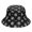 Black Christmas Snowflake Pattern, variant on Christmas Snowman Pine Tree Pattern Bucket Hat, Outdoor Sun Hat with Wide Brim & Breathable Fabric, Foldable Design Gifts for Hiking Camping Fishing Beach