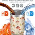 thumbnail image 4 of 1pc Mushroom 30oz Tumbler with Straw & Handle - Insulated Stainless Steel Cup | Holiday Gift for Man Women (Christmas, Valentine's, Birthday), 4 of 7