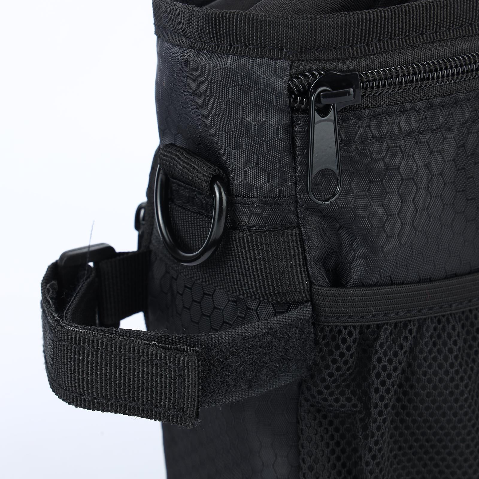 Bvdfgk Dog Treat Waist Bag Holder, Training Pouch, Waist Belt Shoulder Strap Fanny Pack Black
