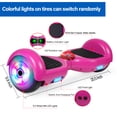 thumbnail image 4 of LIEAGLE Hoverboard 6.5" Two-Wheel Self Balancing Hoverboard with LED Lights Electric Scooters Hoverboard for Kids Purple(Without Bluetooth), 4 of 5