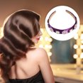 thumbnail image 5 of Unique Bargains Bling Rhinestone Headband Vintage Flowers Rhinestone Purple Satin Wide Edge Headband for Women, 1Pcs, 5 of 7