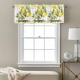 thumbnail image 3 of Summer Valance Curtain Yellow Birds on Lemon Branches Plant Pastoral Plaid Window Valances Rod Pocket Short Curtains Window Treatments for Kitchen Bedroom Bathroom Laundry 42" x 18", 3 of 9
