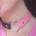 thumbnail image 1 of Collar Gótico Punk Para Mujer, Gargantilla De Corazón De Cuero Pu Ajustable A La Moda Y Joyería De Hip Hop Yuarrent AP007570-03, 1 of 4